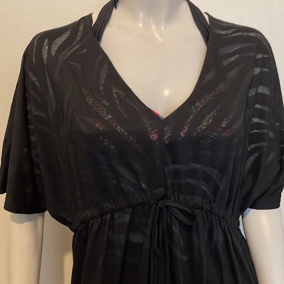 Black Swimsuit Cover Up, Size Medium - Picture 2 of 4